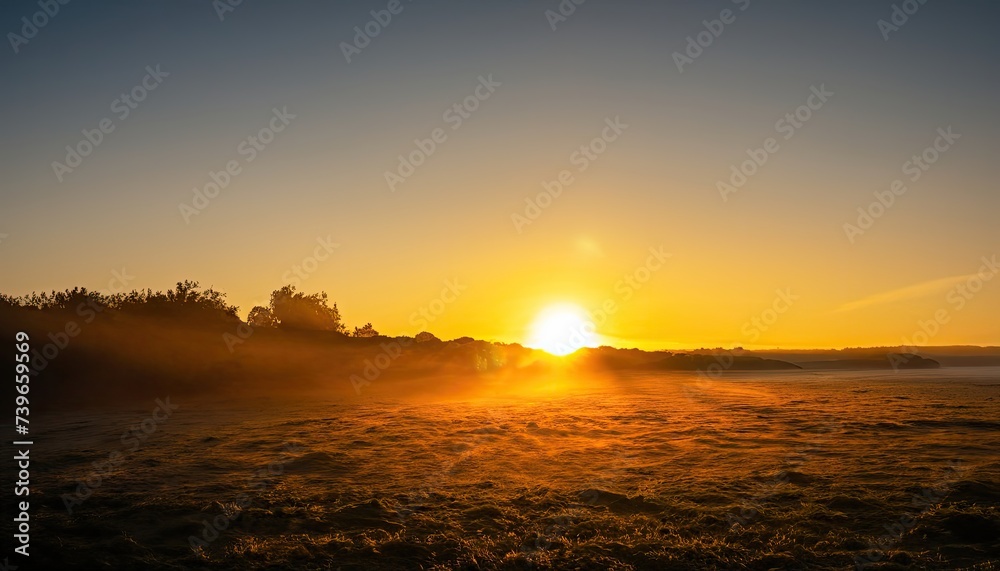 Naklejka premium The sun rising in the morning