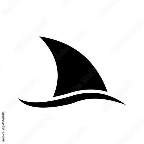 shark fin icon. shark fin icon for web and app color editable