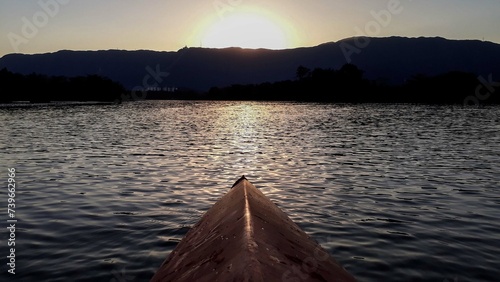 Pôr do Sol no Rio Cubatão photo