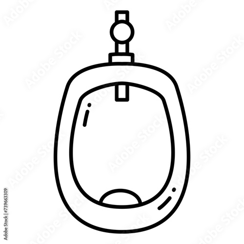 Illustration of Urinoir design Line Icon