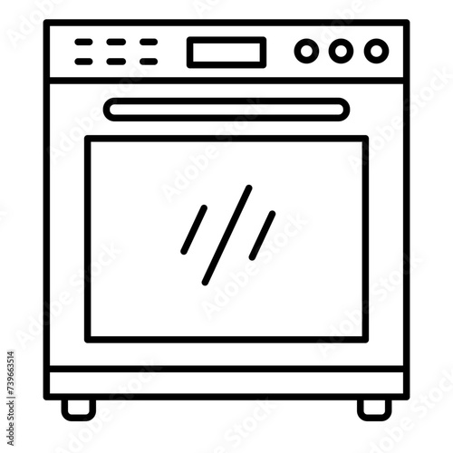 Illustration of Microwave design Line Icon