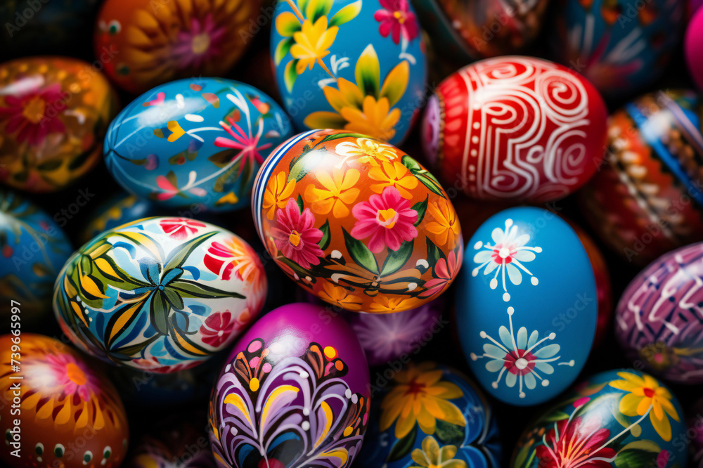 Colorful Easter Eggs on Beautiful easter eggs Background. Colorful Easter Eggs on Beautiful easter eggs Background.