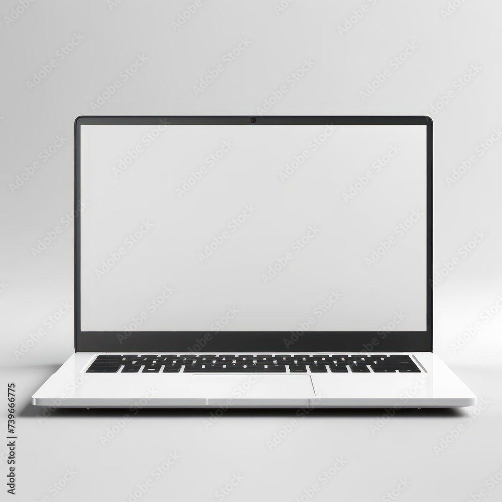A Laptop with blank screen. New model. Vector A Laptop with blank screen. New model. Vector