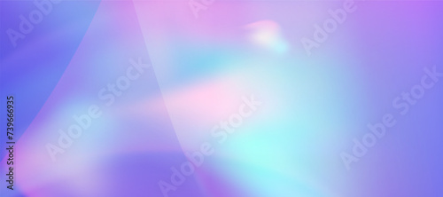Blurred rainbow refraction overlay effect. Light lens prism effect on bright background. Holographic reflection, crystal flare leak shadow overlay. Vector abstract illustration. photo