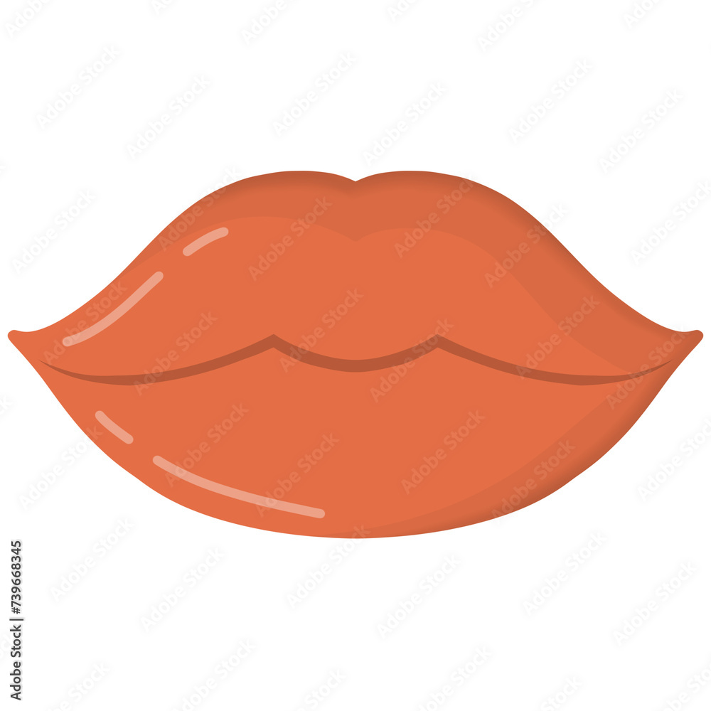 Red mouth illustration Red mouth illustration