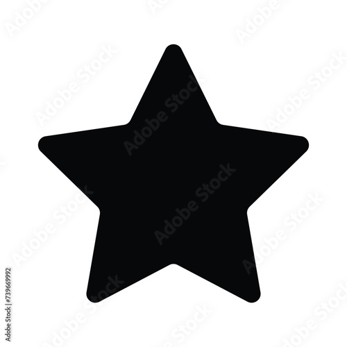 Star Rounded icon vector. Classic rank isolated. Trendy flat favorite design. Star web site pictogram  mobile app. Logo illustration. Eps10.