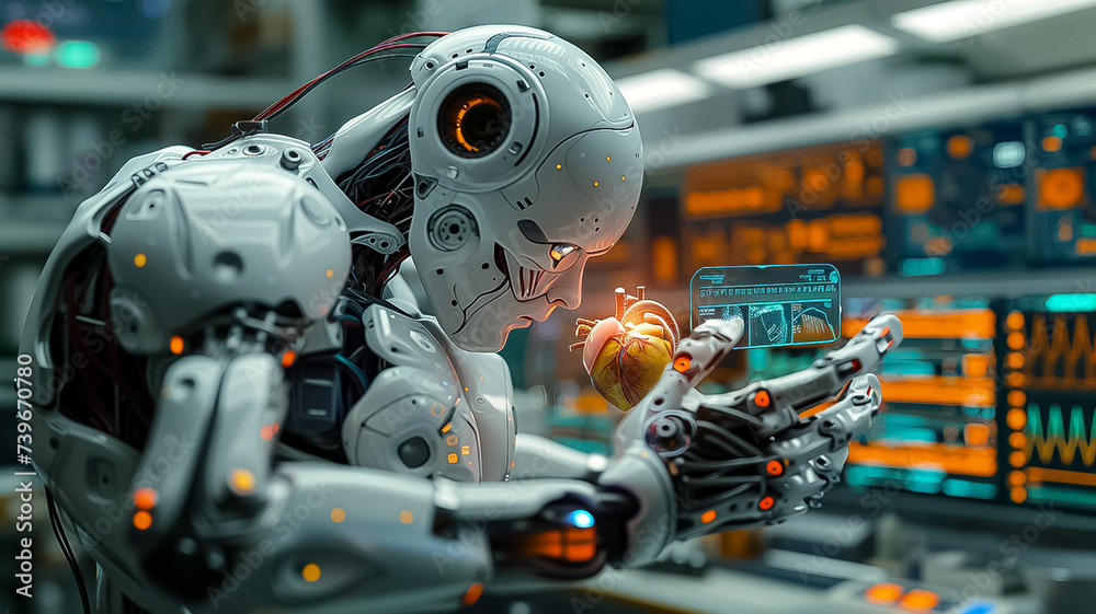 A detailed depiction of a futuristic diagnostic A detailed depiction of a futuristic diagnostic
