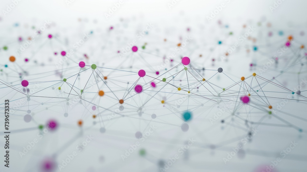 white futuristic connection background concept, data connected with lines and dots white futuristic connection background concept, data connected with lines and dots