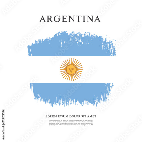 Flag of Argentina vector illustration