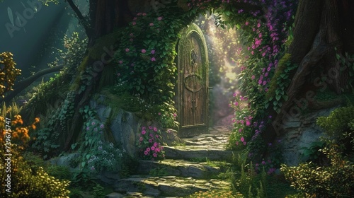 Hidden doorway leads to a realm of magic and wonder.