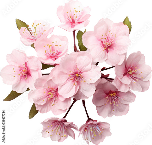 pink cherry bloosom flower,sakura flower isolated on white or transparent background,transparency 