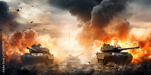 Thundering Titans: Navigating the Treacherous Terrain of War Zones with Battle Tanks