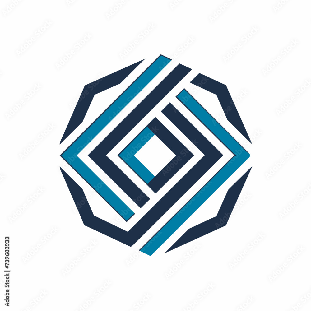 Creative Logo Concept with Abstract Branded Lines Creative Logo Concept with Abstract Branded Lines
