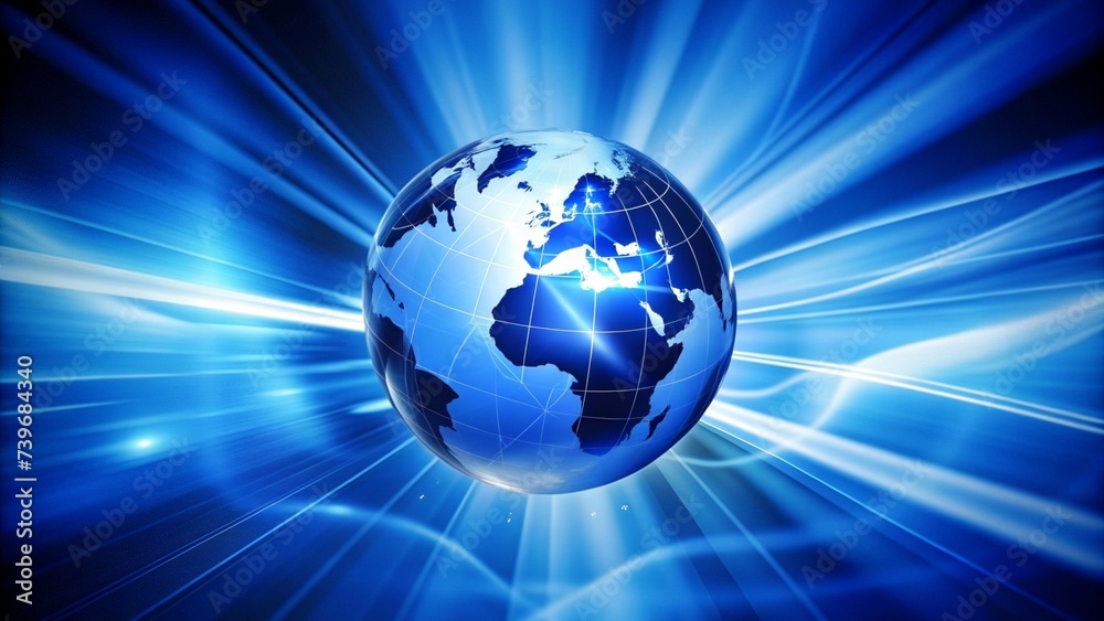 Blue Vivid Globe Globalization Concept