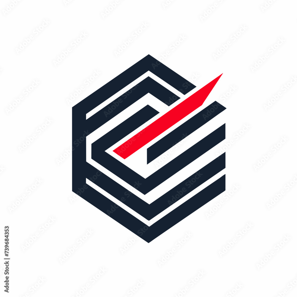 Creative Logo Concept with Abstract Branded Lines Creative Logo Concept with Abstract Branded Lines