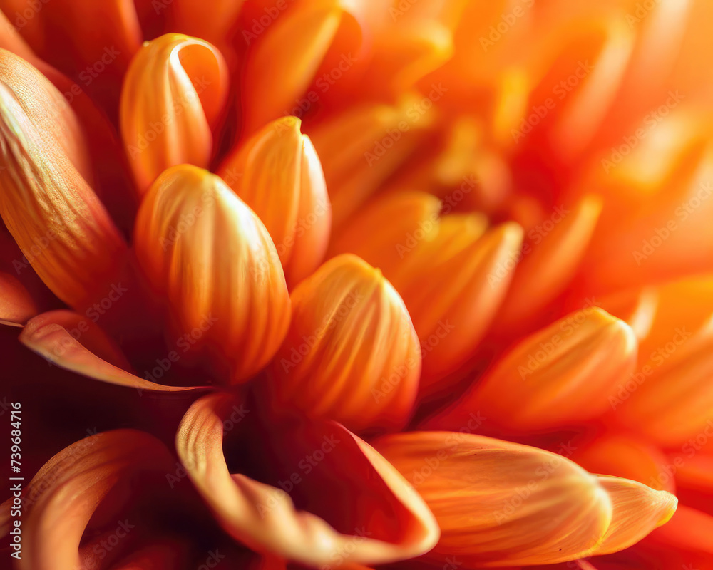Orange chrysanthemum close-up. Autumn flower background