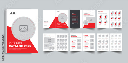 Product catalog design layout template with cover page design