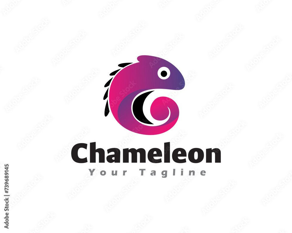 simple abstract chameleon art logo icon symbol design template illustration inspiration simple abstract chameleon art logo icon symbol design template illustration inspiration