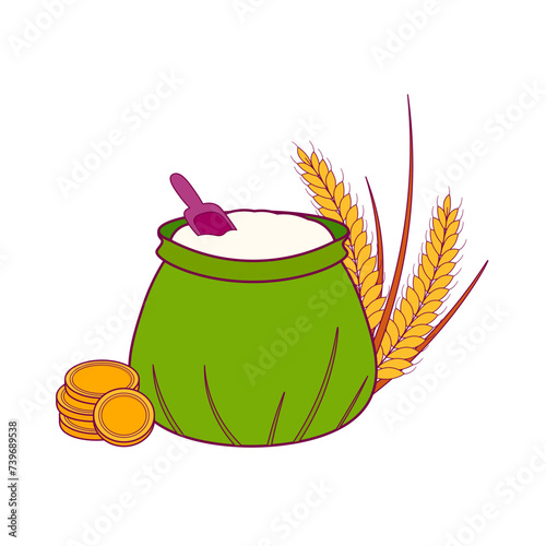 Rice Zakat Illustration