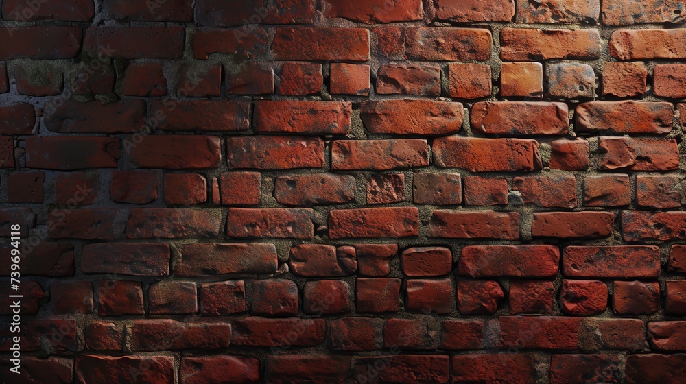 Brick Wall Texture Background - Realistic Lighting - 4K

