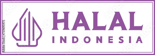 indonesian halal logo label sticker