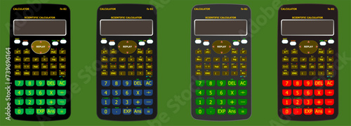 Four multicolor scientific calculator in one frame A scientific calculator is a calculator designed to help you calculate science, engineering, and mathematics problems