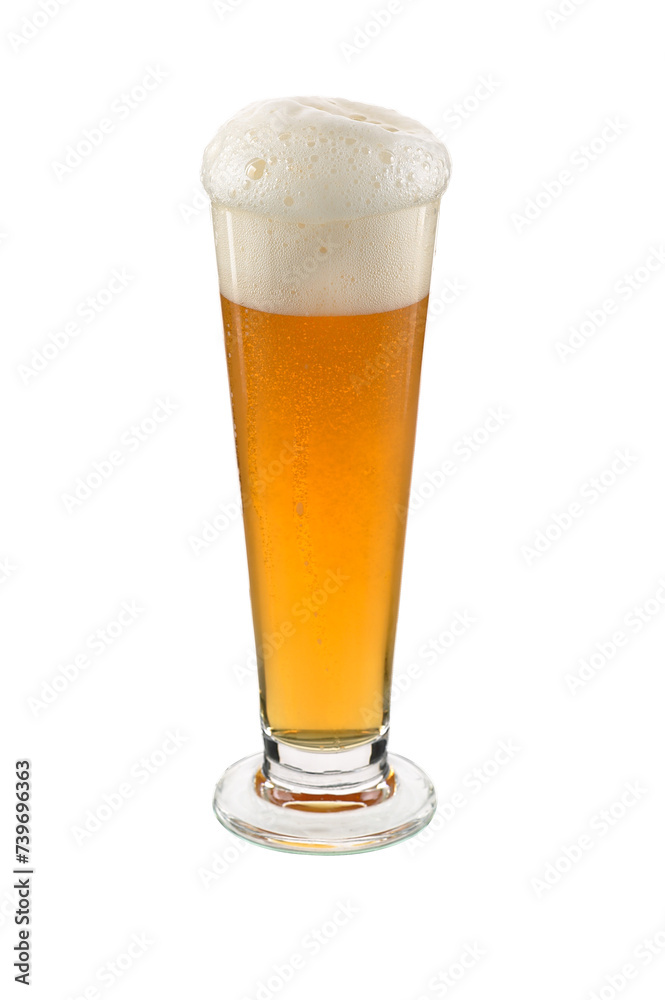 cold beer glasses on cutout background cold beer glasses on cutout background
