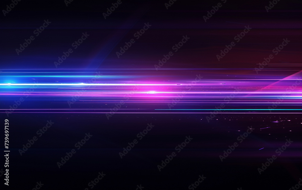 Blue and violet beams of bright laser light shining on black background Blue and violet beams of bright laser light shining on black background