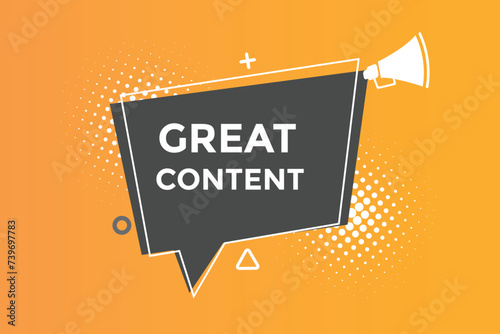 Great content button web banner templates. Vector Illustration 
