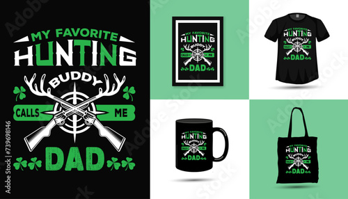 ST Patricks day hunting t-shirt design vector