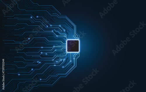 Circuit board. Technology background. Central Computer Processors CPU concept. Motherboard digital chip.