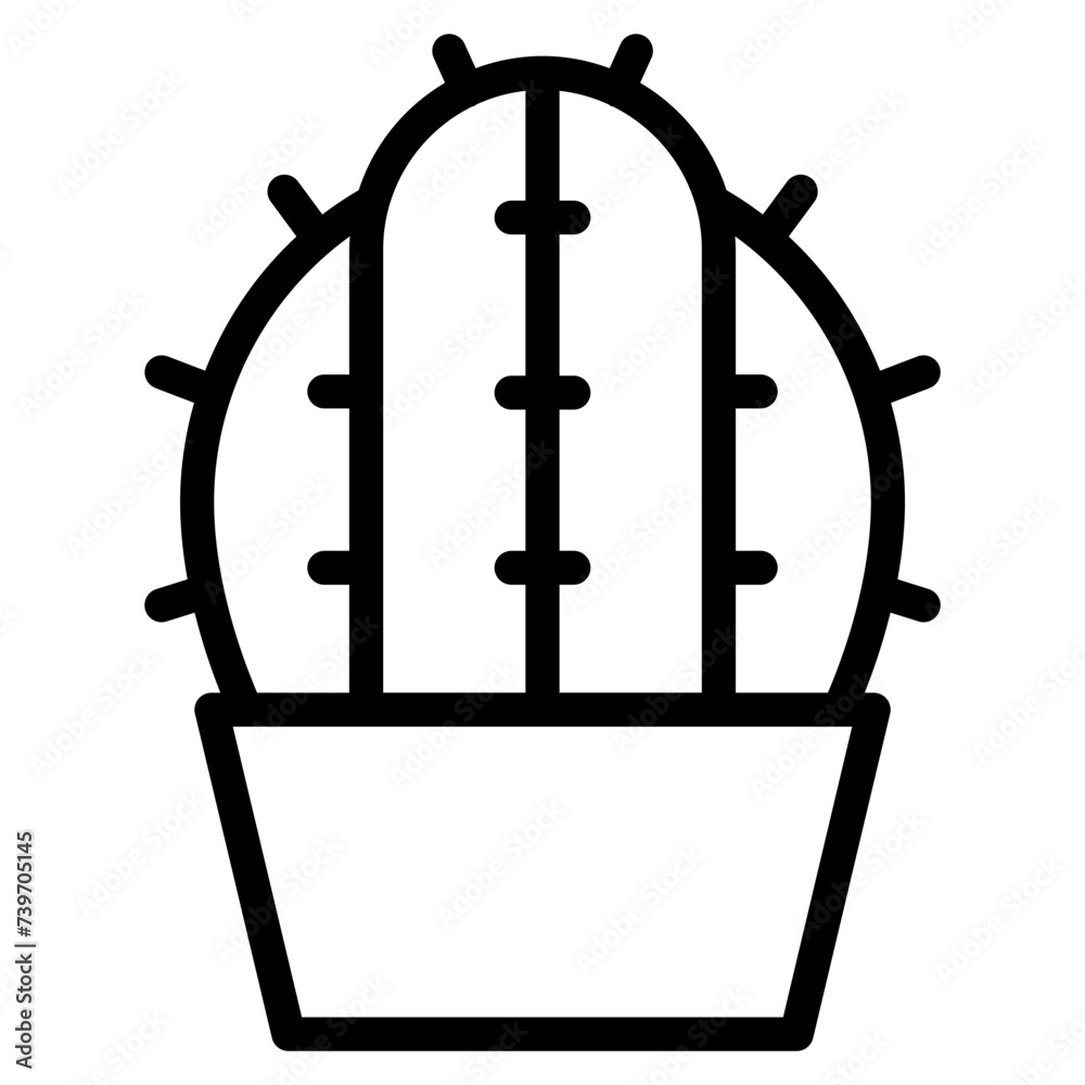 cactus in pot icon