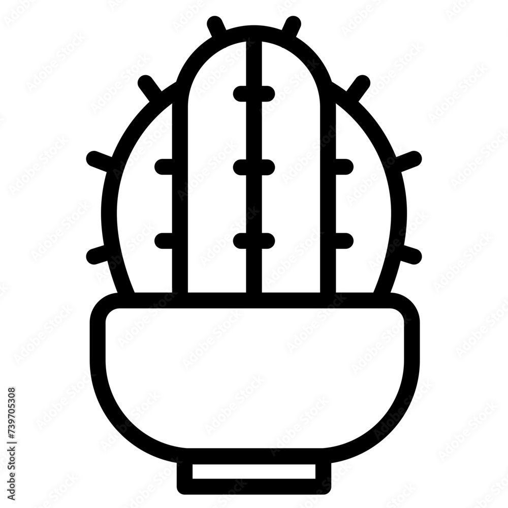 cactus in pot icon