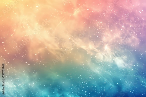 Abstract colorful background with bokeh defocused lights and stars.