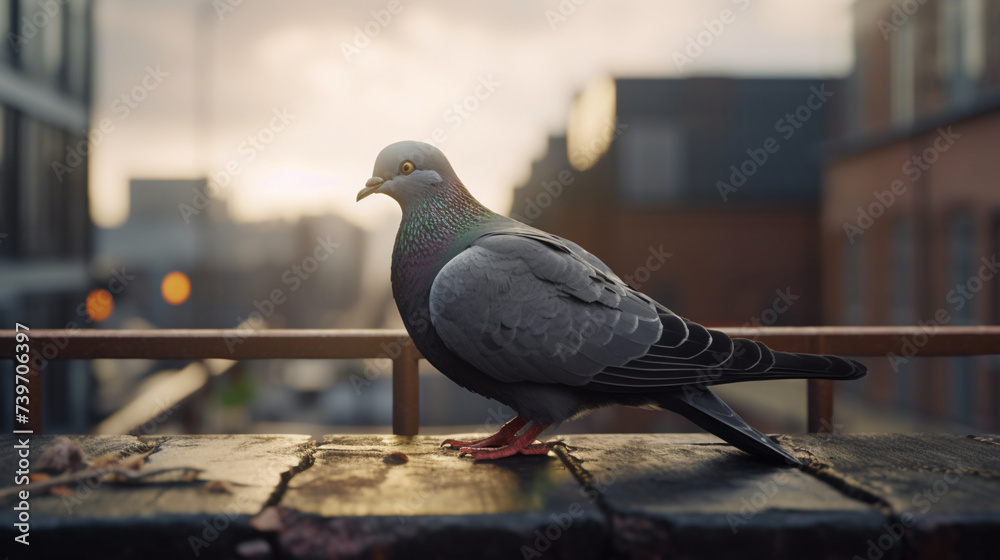 Fototapeta premium pigeon in the city