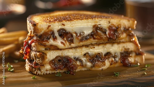 Who needs a campfire when you can enjoy the same delicious smoky taste with this firegrilled cheese Loaded with melted mozzarella caramelized onions and a zesty BBQ sauce photo