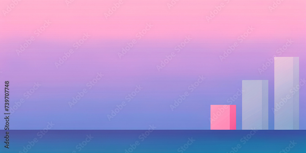 Business Graph with Gradient Background