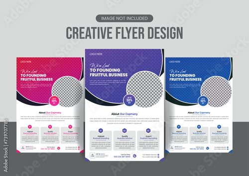 Modern business corporate flyer and leaflet design  (ID: 739707785)