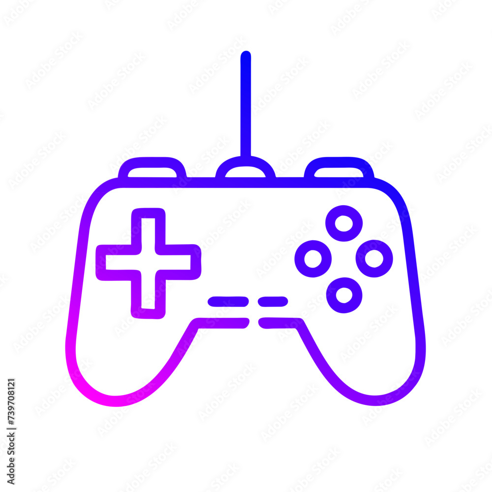 Video Game Controller Icon: Flat Symbol for Apps and Websites Video Game Controller Icon: Flat Symbol for Apps and Websites