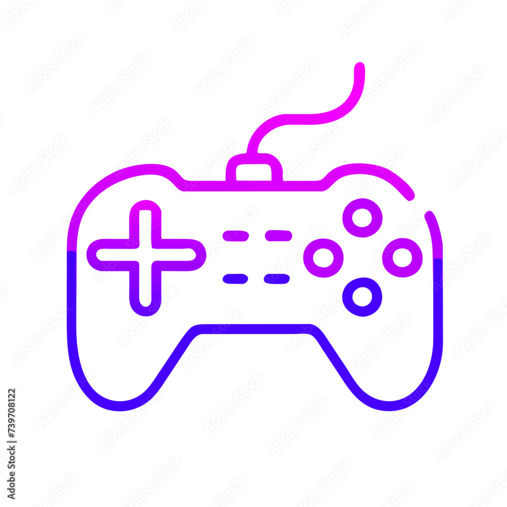 Video Game Controller Icon: Flat Symbol for Apps and Websites Video Game Controller Icon: Flat Symbol for Apps and Websites