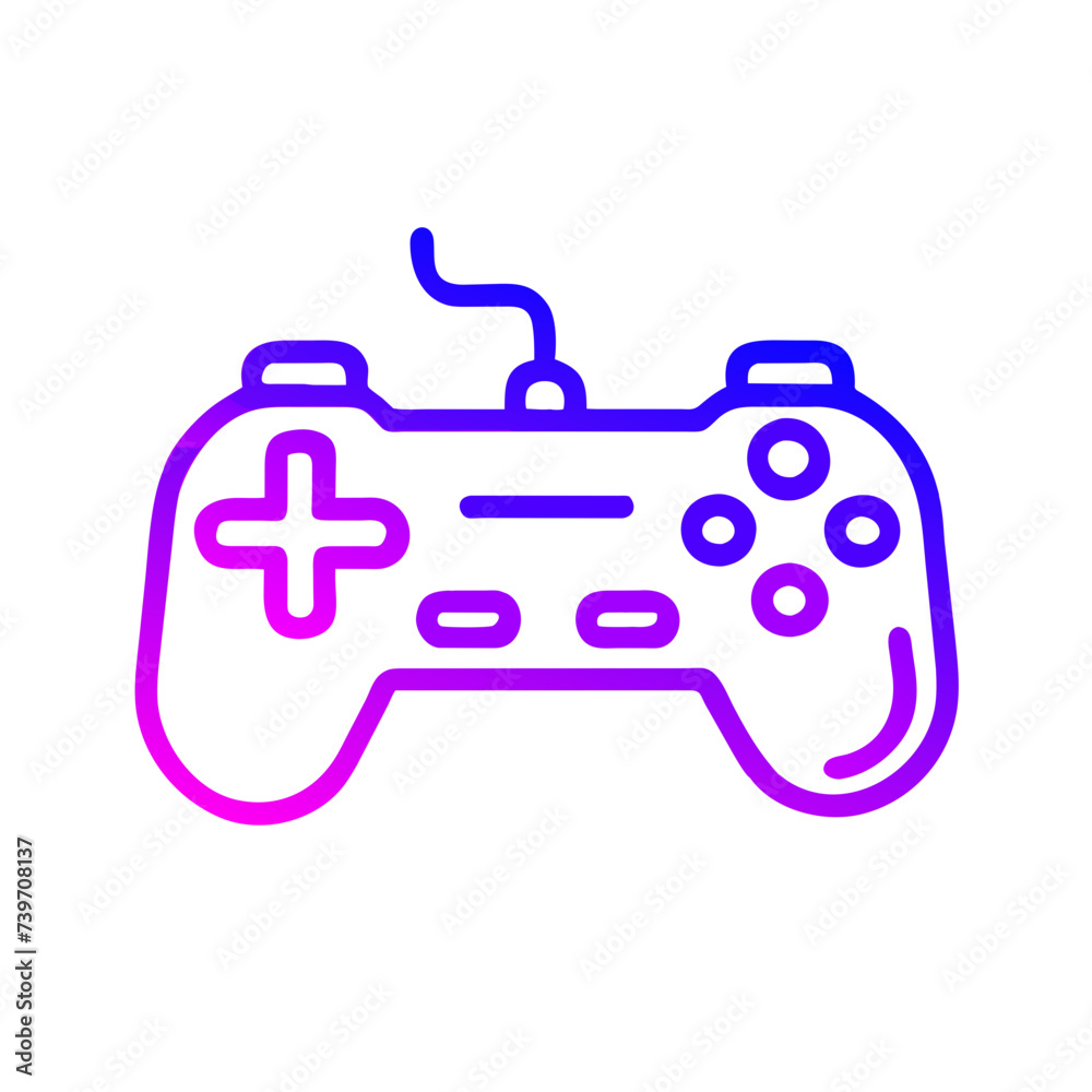 Video Game Controller Icon: Flat Symbol for Apps and Websites