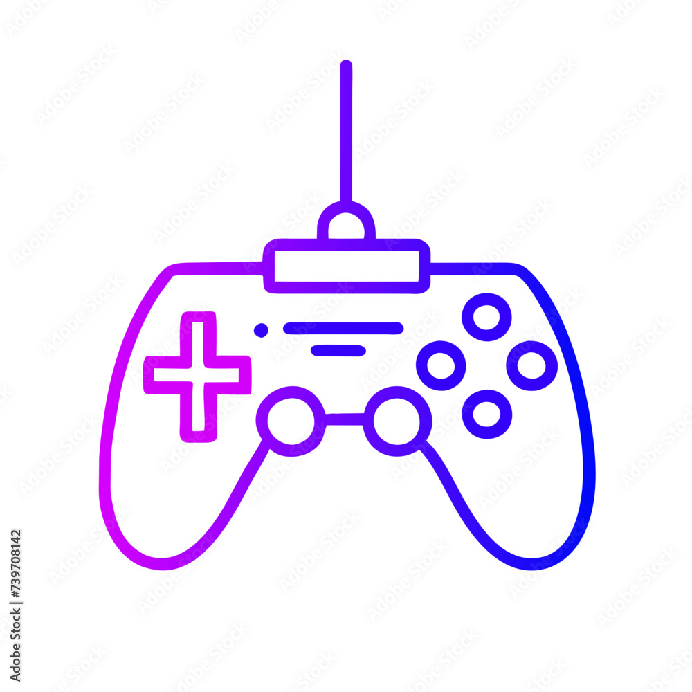 Video Game Controller Icon: Flat Symbol for Apps and Websites Video Game Controller Icon: Flat Symbol for Apps and Websites