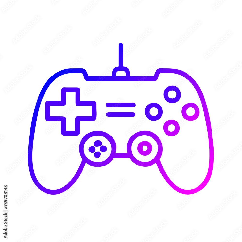 Video Game Controller Icon: Flat Symbol for Apps and Websites Video Game Controller Icon: Flat Symbol for Apps and Websites