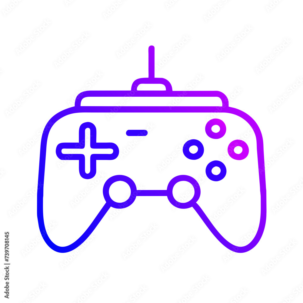 Video Game Controller Icon: Flat Symbol for Apps and Websites Video Game Controller Icon: Flat Symbol for Apps and Websites