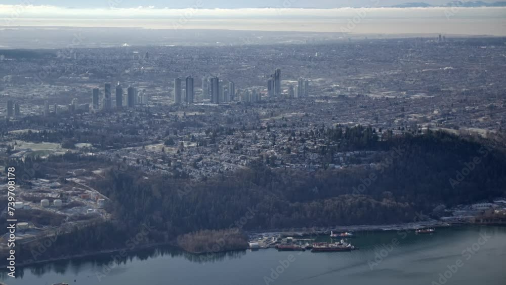 Willingdon Heights, Burnaby, BC Wide Urban Aerial View - Overcast Day Willingdon Heights, Burnaby, BC Wide Urban Aerial View - Overcast Day