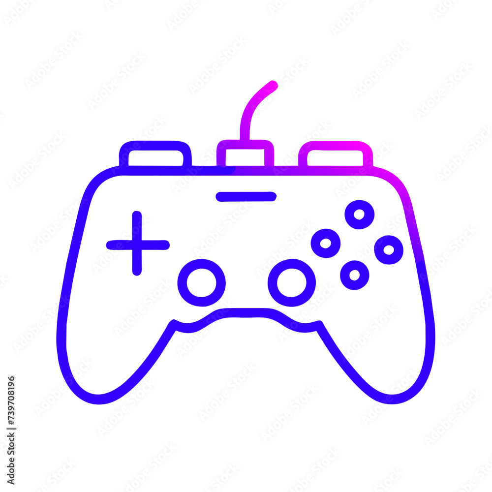 Video Game Controller Icon: Flat Symbol for Apps and Websites Video Game Controller Icon: Flat Symbol for Apps and Websites