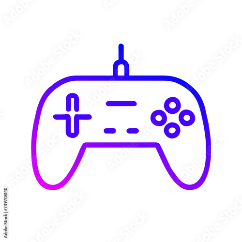 Video Game Controller Icon: Flat Symbol for Apps and Websites