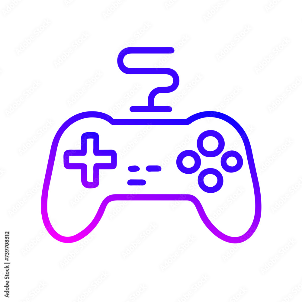 Video Game Controller Icon: Flat Symbol for Apps and Websites Video Game Controller Icon: Flat Symbol for Apps and Websites