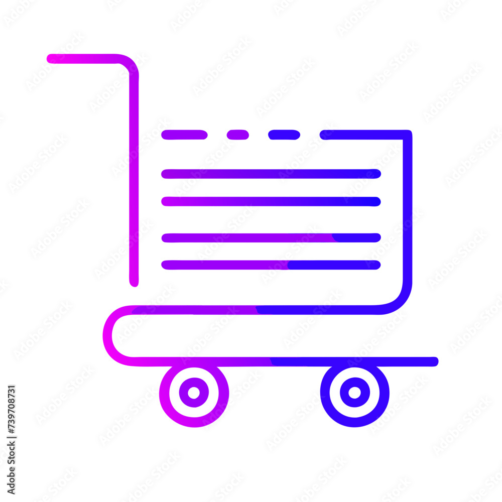 Shopping Cart Line Art Icon: Perfect for Apps and Websites Shopping Cart Line Art Icon: Perfect for Apps and Websites