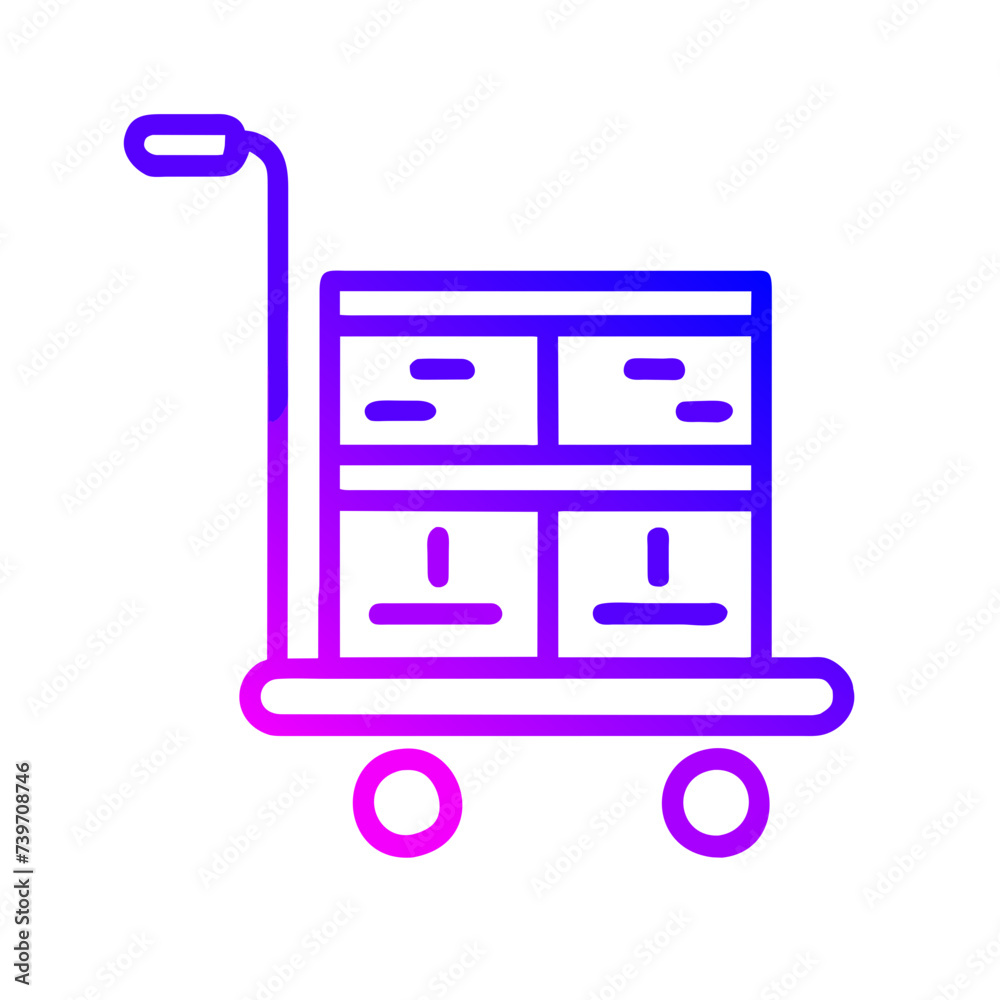 Shopping Cart Line Art Icon: Perfect for Apps and Websites